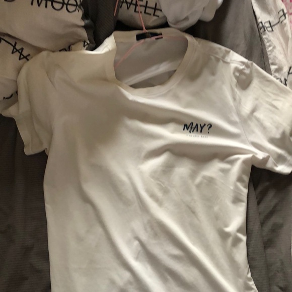 Men's short-sleeved white T-shirt printed simple round-neck short-sleeved casual - Picture 1 of 16